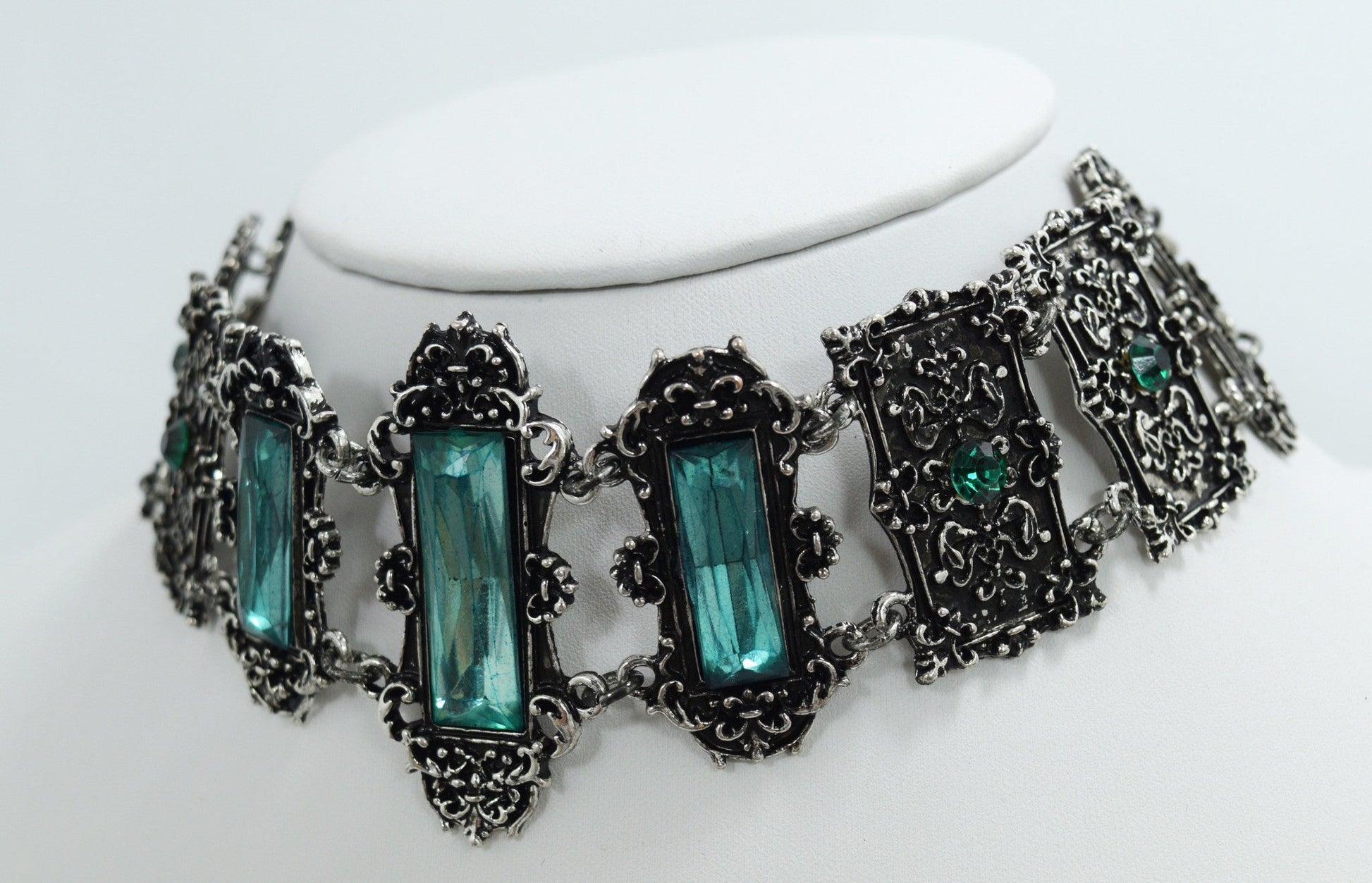 Jewellery Gothic Choker Vivian Mint Green Choker Necklace Gothic Elegant Victorian Jewelry