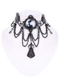 Jewellery Restyle Gothic Victorian Moon Geometry Choker Crescent Moon Jewelry Necklace