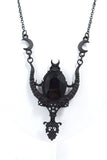 Jewellery Black Restyle Witch Goth Mystica Black Stone and horns Necklace