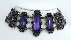 Jewellery Victorian Gothic Metal Choker Vivian Violet Stones Choker Gothic Elegant Victorian Jewelry