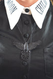 Jewellery Witchcraft Dark Magic Raven Helm of Awe Gothic Raven necklace