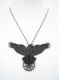 Jewellery Witchcraft Dark Magic Raven Helm of Awe Gothic Raven necklace