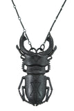 Jewellery Black Witchcraft magic Stag beetle beetle insect necklace