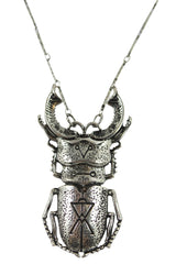Jewellery Silver Witchcraft magic Stag beetle beetle insect necklace