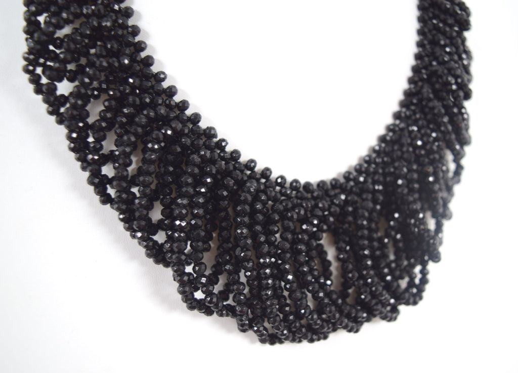 Jewelry Gothic Victorian Classic evening collar Choker black beaded Necklace