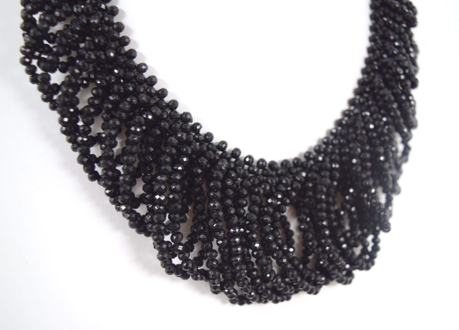 Jewelry Gothic Victorian Classic evening collar Choker black beaded Necklace