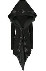 Tops Restyle Fortune Teller Black Hoodie with Veil