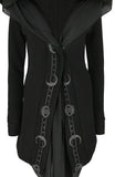 Tops Restyle Fortune Teller Black Hoodie with Veil