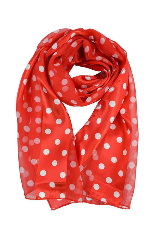 Accessories Red 50's Style Retro Vintage Pinup Polka Dot love Satin Stripe Scarf Headband