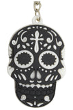 Accessories Day Of The Dead Mexican Sugar Skull Rubber Key Ring KeyChain
