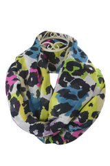 Accessories Multi Modern Retro Funky Colorful Animal Print Leopard Infinity scarf