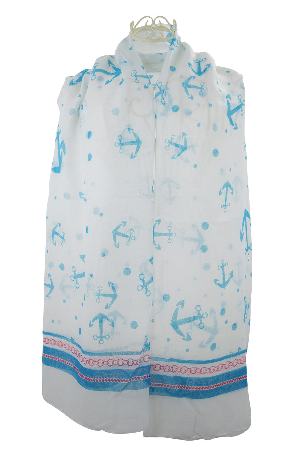 Accessories TQS Nautical Dream Anchor & Dots Large Fashion Scarf