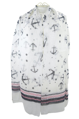 Accessories BLK Nautical Dream Anchor & Dots Large Fashion Scarf