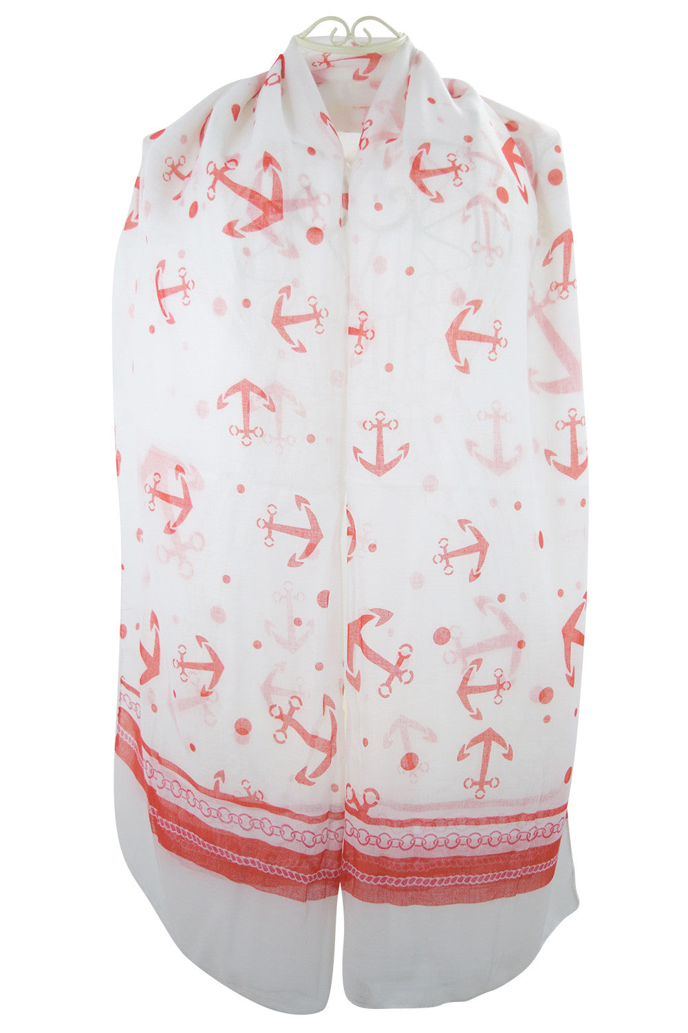 Accessories coral Nautical Dream Anchor & Dots Large Fashion Scarf