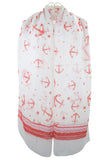 Accessories coral Nautical Dream Anchor & Dots Large Fashion Scarf