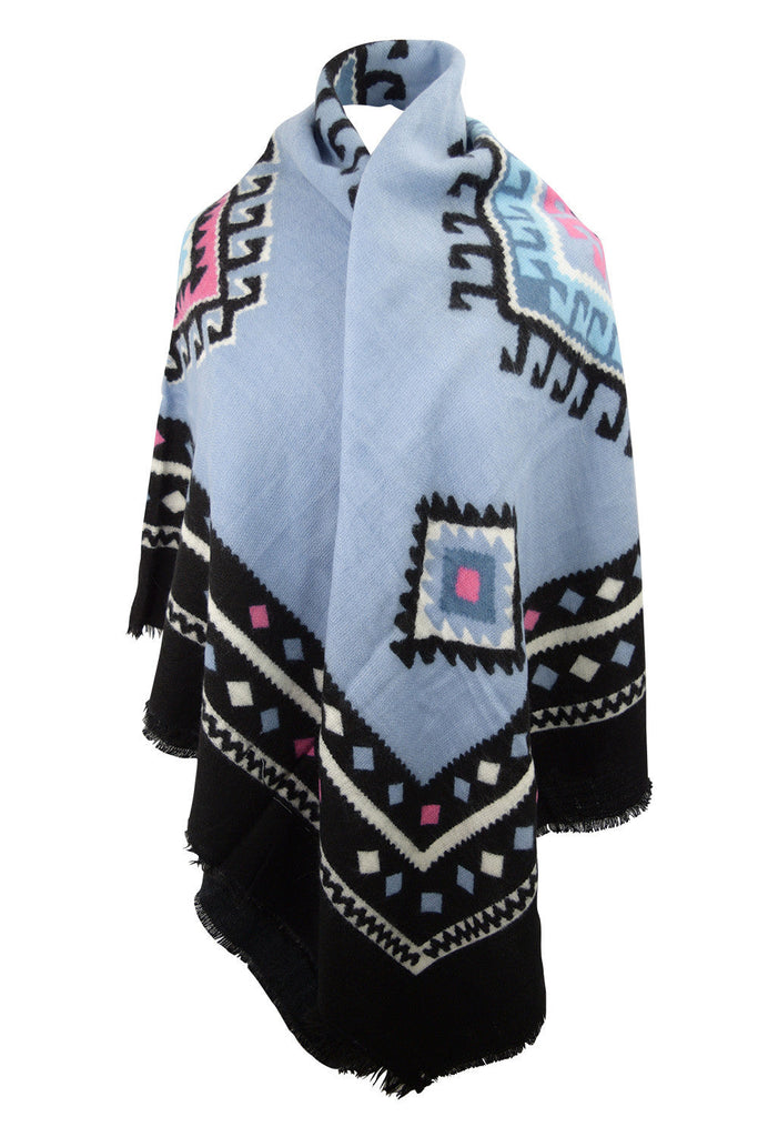 Accessories Navajo Aztec Bohemian Warm Winter Ethnic Tribal Pattern Large Scarf Wrap