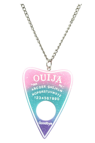 Accessories Pink/Mint Ouija Board Planchette Pastel Goth Nu-goth Glitter Pastel Ouija Board Planchette Acrylic Large Statement Necklace