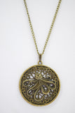 Accessories Steampunk Vintage Toilers of The Sea Octopus Kraken Antiqued Bronze Filigree Necklace