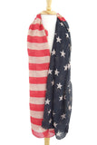 Accessories USA USA Flag- 4th of July USA Patriotic Scarf American Flag Design Large Fashion Scarf