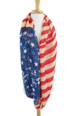 Accessories Vintage Design American Flag Stars and Stripes Infinity Scarf