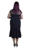 Bottoms Gothic Victorian High Waist Ruffle Mermaid Sash Belt Skirt