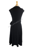 Dresses 50's Vintage Design Rockabilly Vamp Black Belted Party Dress with Bow Accent