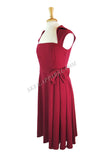 Dresses 50's Vintage Design Rockabilly Vamp Red Belted Party Dress with Bow Accent