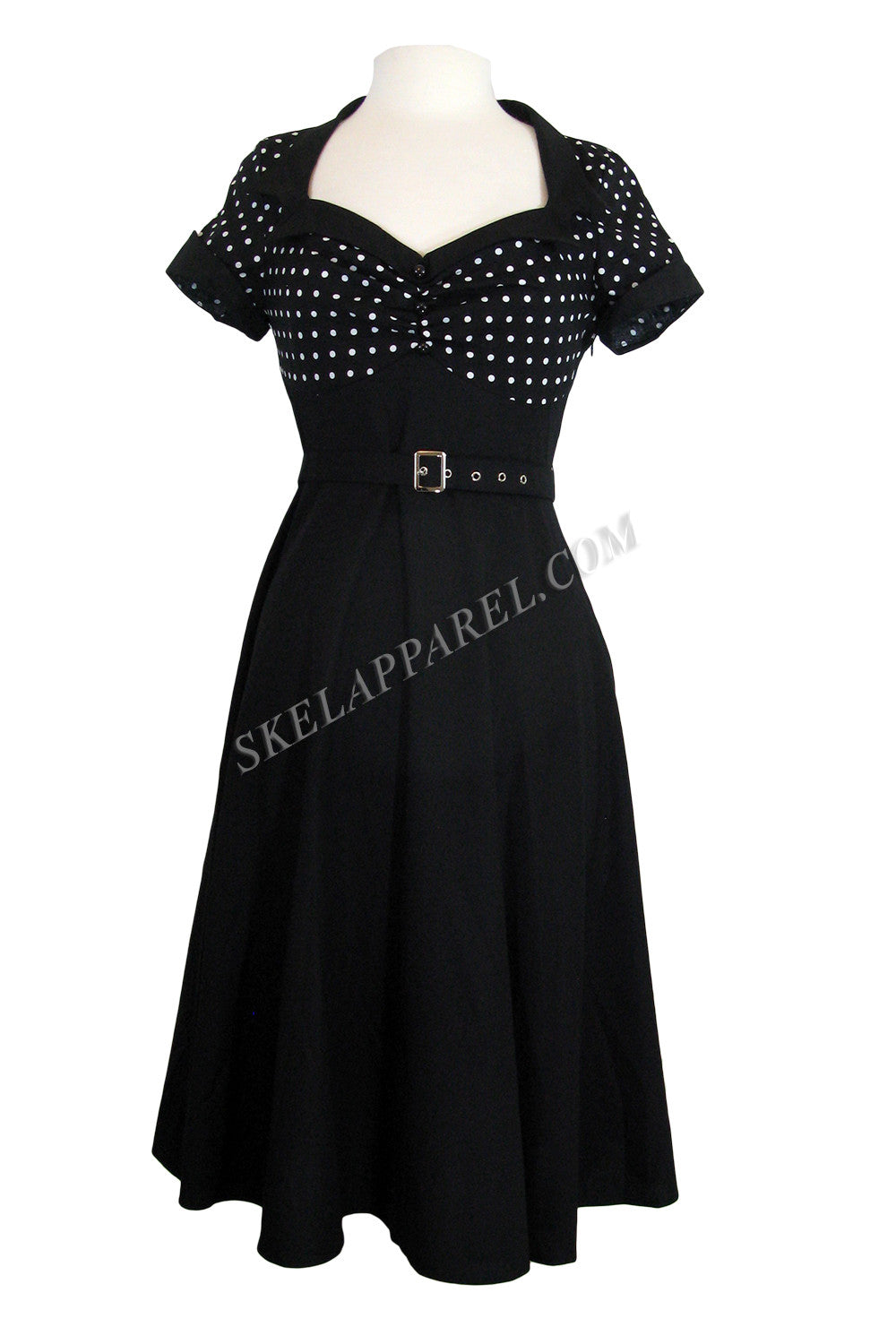 Dresses 60's Vintage Inspired Plus Size Vintage Retro Design Polka Dot Flare Party Dress
