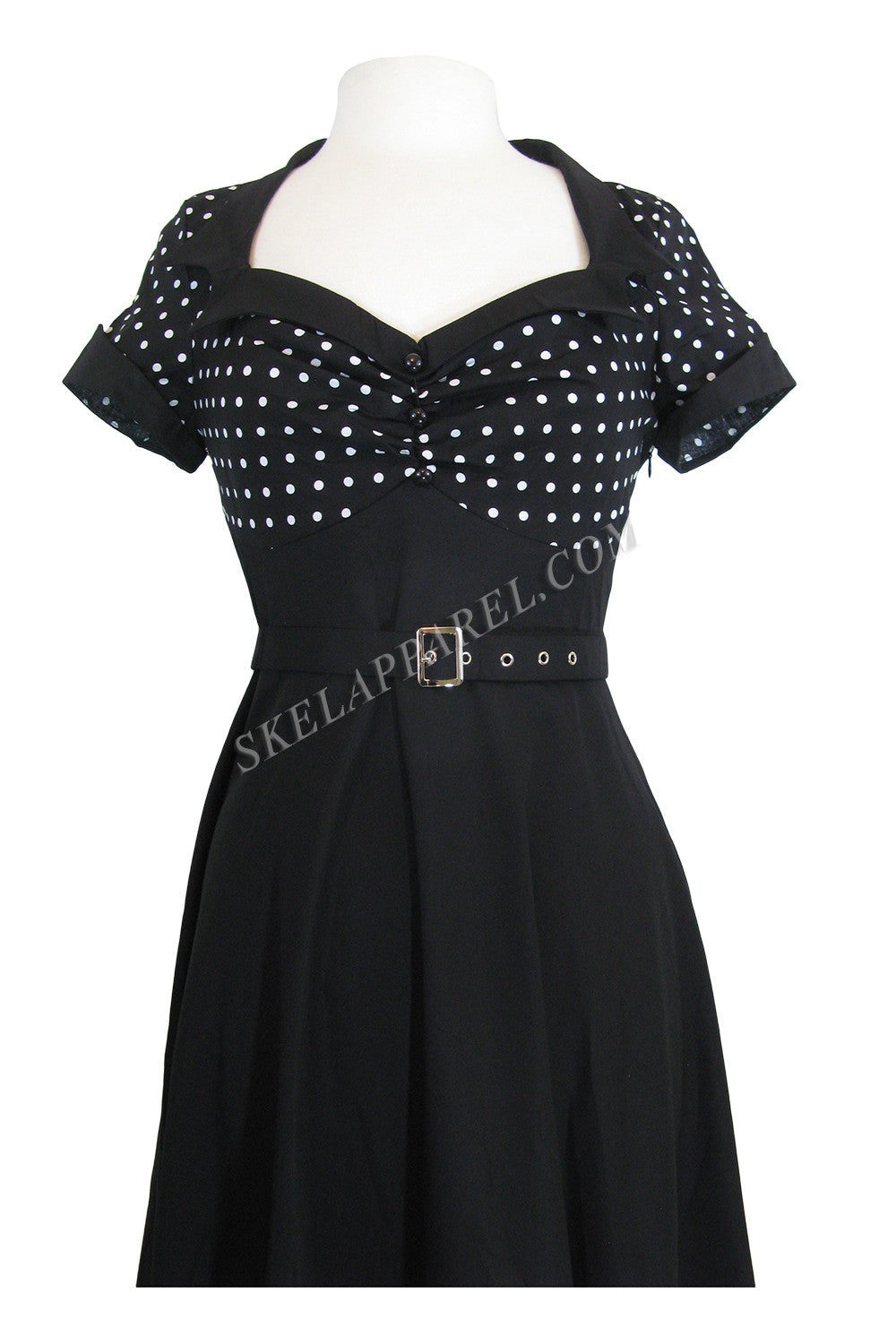 Dresses 60's Vintage Inspired Plus Size Vintage Retro Design Polka Dot Flare Party Dress