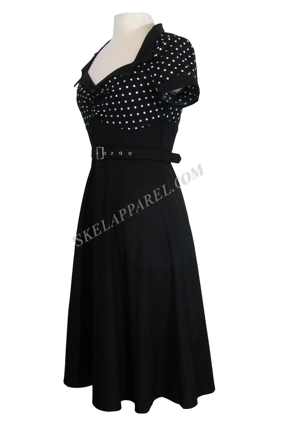 Dresses 60's Vintage Inspired Plus Size Vintage Retro Design Polka Dot Flare Party Dress