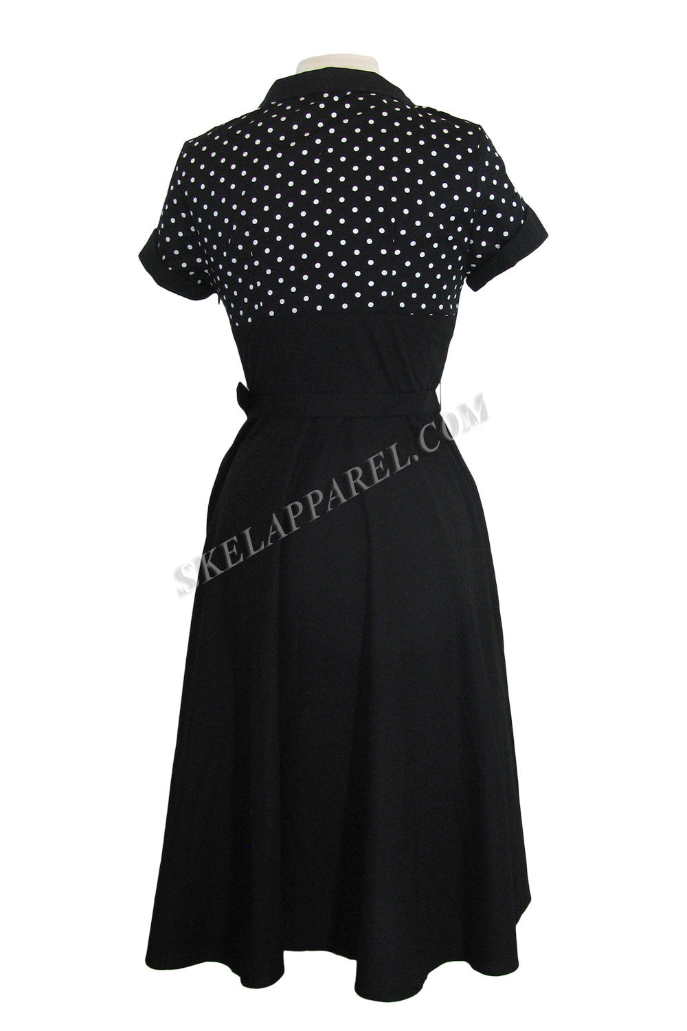 Dresses 60's Vintage Inspired Plus Size Vintage Retro Design Polka Dot Flare Party Dress
