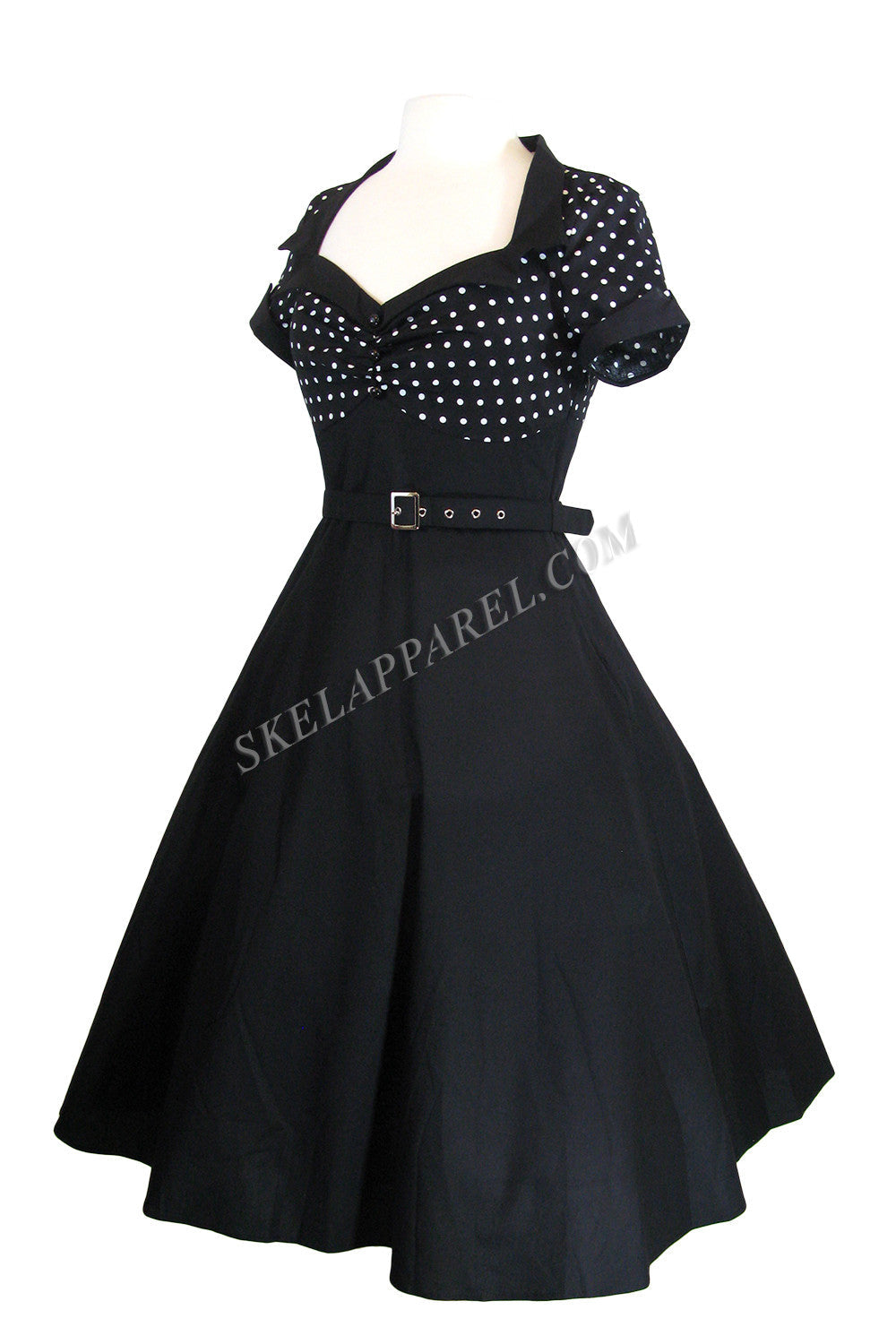 Dresses 60's Vintage Inspired Plus Size Vintage Retro Design Polka Dot Flare Party Dress