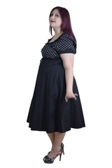 Dresses 60's Vintage Inspired Plus Size Vintage Retro Design Polka Dot Flare Party Dress