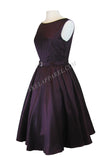 Dresses 60's Vintage Style Purple Satin Flare Swing Party Dress