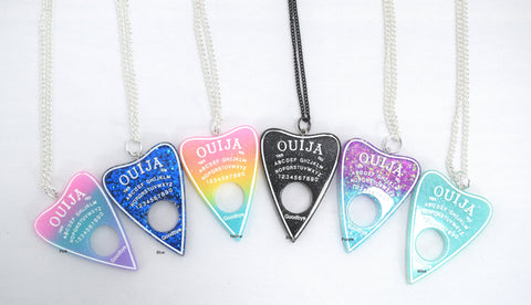 Jewellery Ouija Board Planchette Pastel Goth Nu-goth Planchette Acrylic Large Statement Necklace