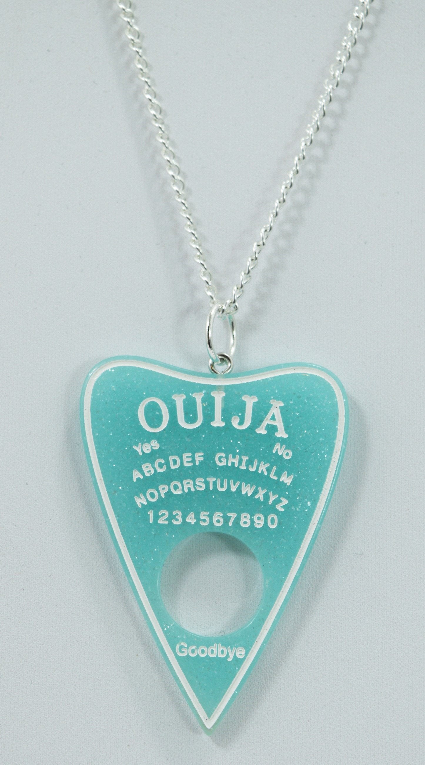 Jewellery mint Ouija Board Planchette Pastel Goth Nu-goth Planchette Acrylic Large Statement Necklace