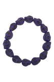 Jewellery Purple Skull beads Stretch Bracelet