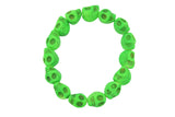Jewellery fluorescent green Skull beads Stretch Bracelet