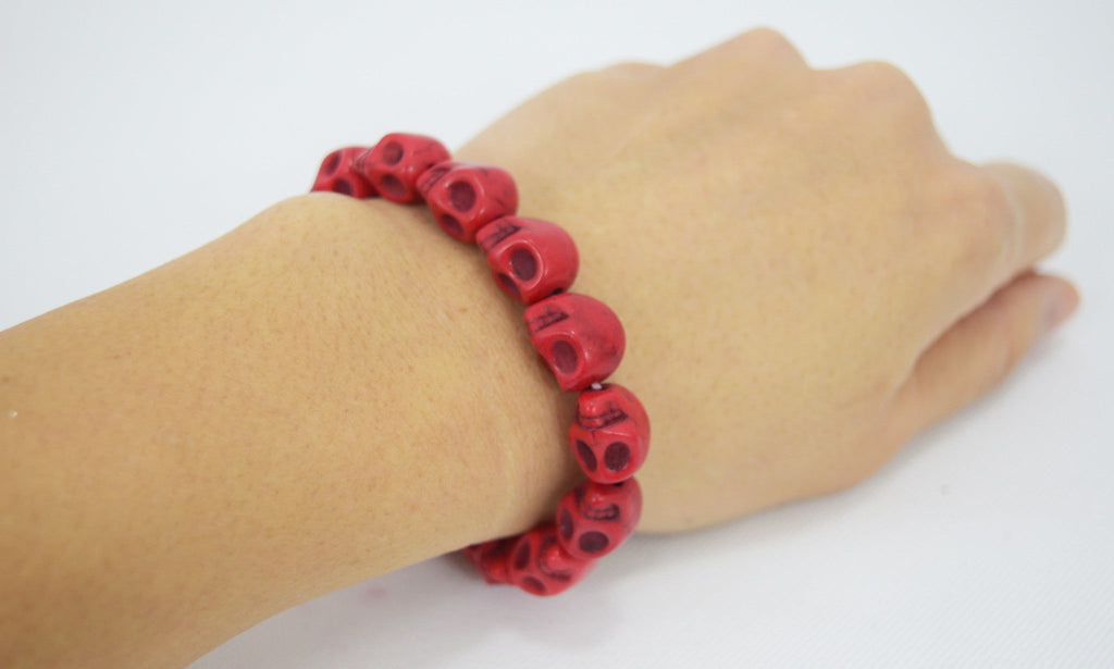 Jewellery Skull beads Stretch Bracelet