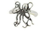 Jewellery Silver Steampunk Kraken Octopus Sea Life Fashion Ring