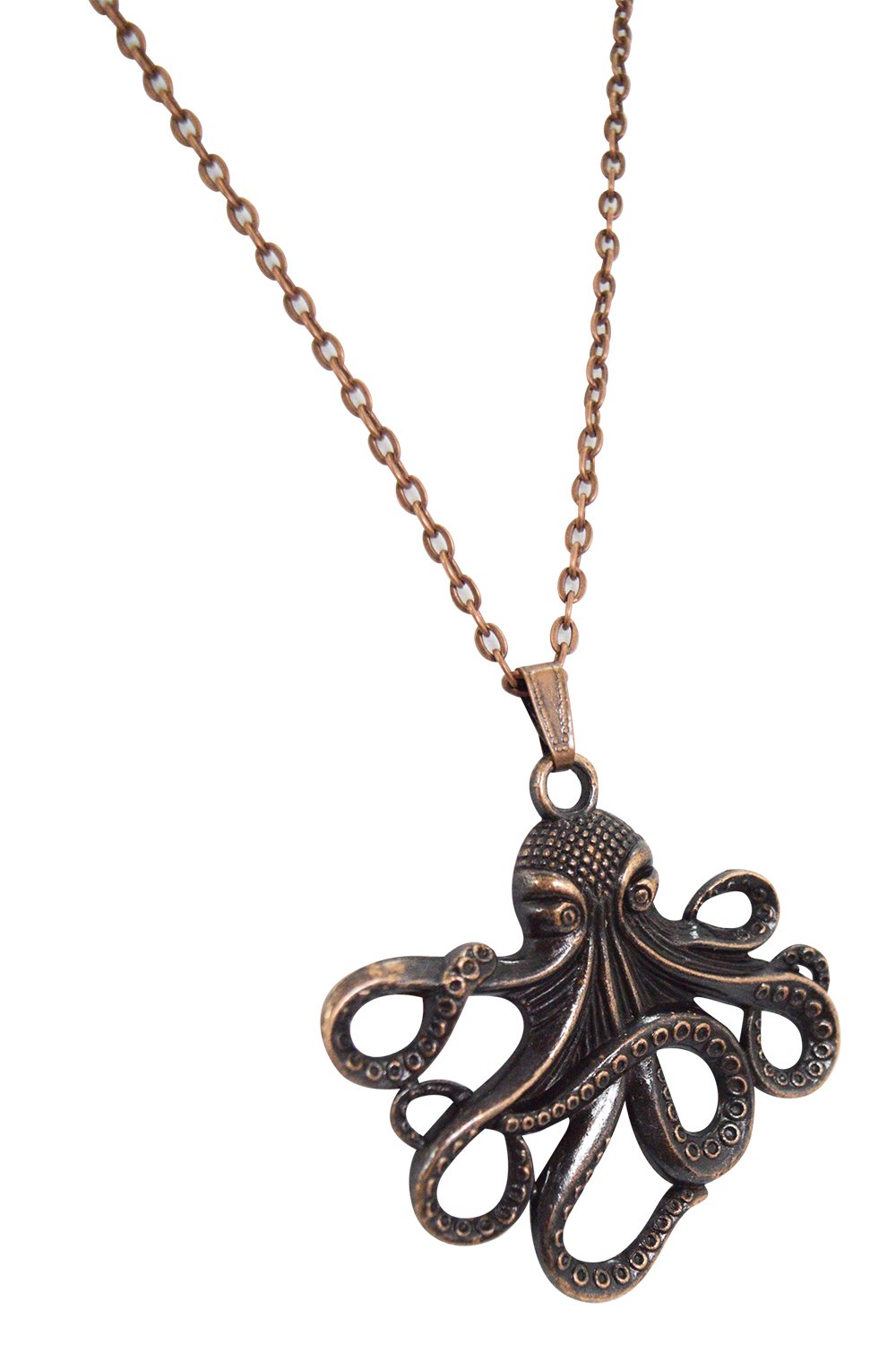 Jewellery Copper Victorian Steampunk Vintage Toilers of the Sea Octopus Kraken Necklace