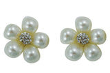 Jewellery Vintage Bridal white Imitation Pearl Flower Earrings