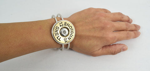 Jewellery Western Cowgirl Faux Bullet Shell - Faux Shotgun Shell metal Cuff bracelet