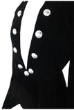 Tops Gothic Victorian Steampunk Renaissance Military Style Asymmetry Velvet Jacket