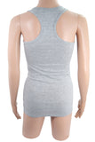 Tops Gym Gal - Gym Chic Gray Racer Back Tank Top