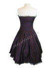 Dresses Gothic Rockabilly Purple Satin Corset Lace-up Dress