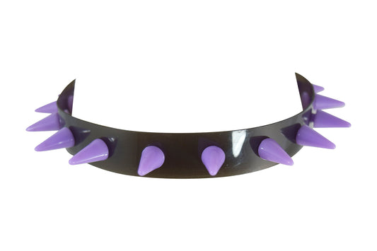 Jewellery Cyber Rave Cyber Goth Fluorescent Neon Spike Collar PVC Rubber choker Necklace