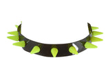 Jewellery Cyber Rave Cyber Goth Fluorescent Neon Spike Collar PVC Rubber choker Necklace