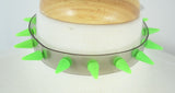 Jewellery Punk Rave Transparent Clear Neon PVC Spiked Collar Choker Necklace