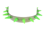 Jewellery Green Punk Rave Transparent Clear Neon PVC Spiked Collar Choker Necklace